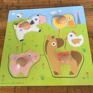 Spark Creative Imagination Farm Animals Mini Knob Puzzle